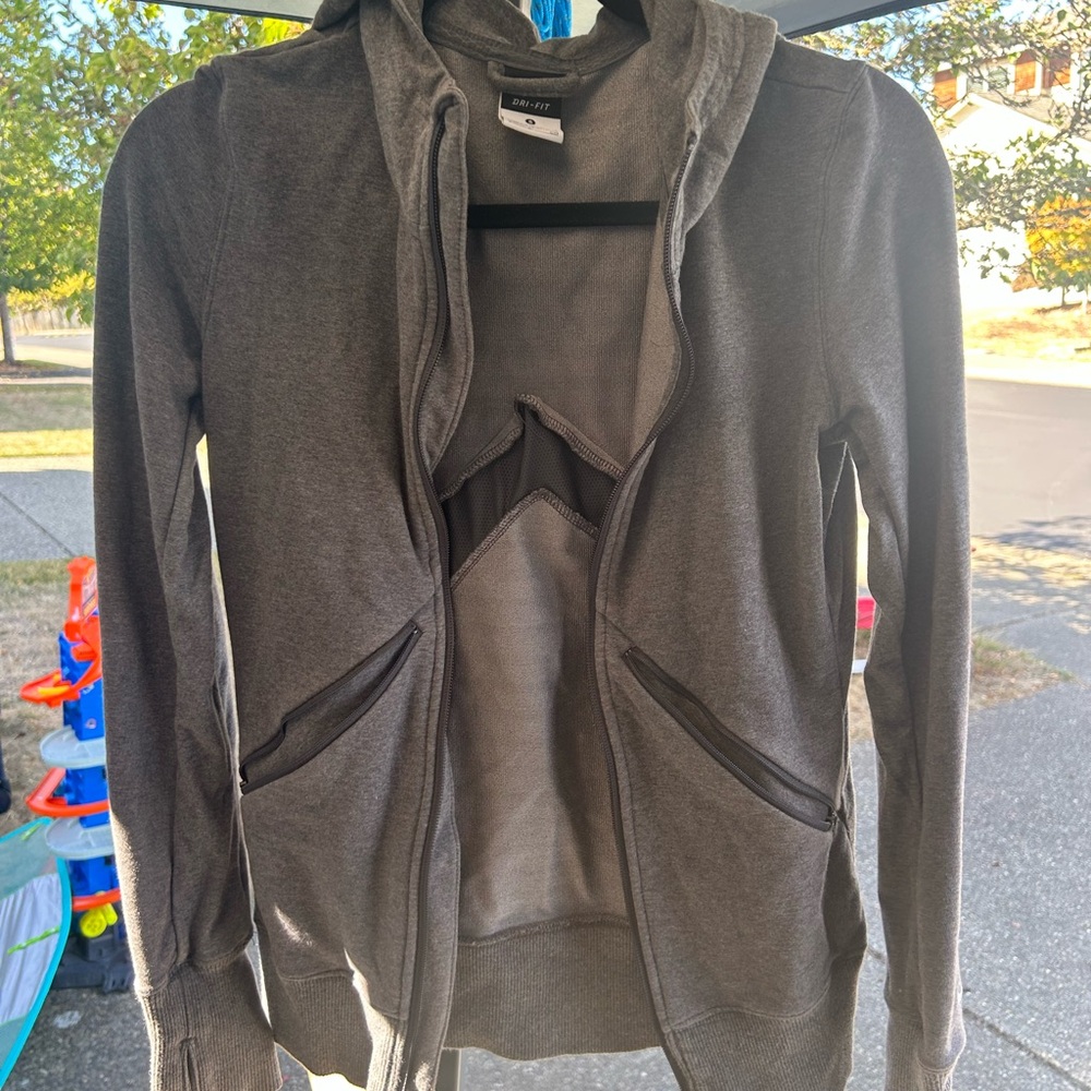 Nike Gray Zip-Up Hoodie